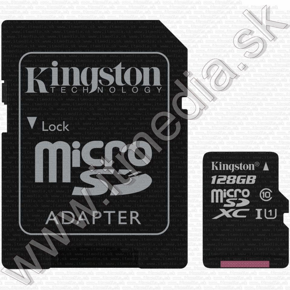 Kingston microSD-XC card 128GB UHS-I U1 Class10 + adapter (80/10 MBps) Canvas Select (IT13517) Image of Kingston microSD-XC card 128GB UHS-I U1 Class10 + adapter (80/10 MBps) Canvas Select (IT13517)