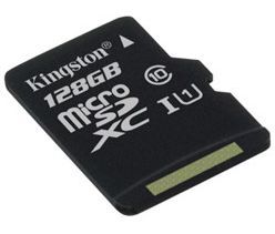 Image of Kingston microSD-XC card 128GB UHS-I U1 Class10 (80/10 MBps) Canvas Select (IT13578)