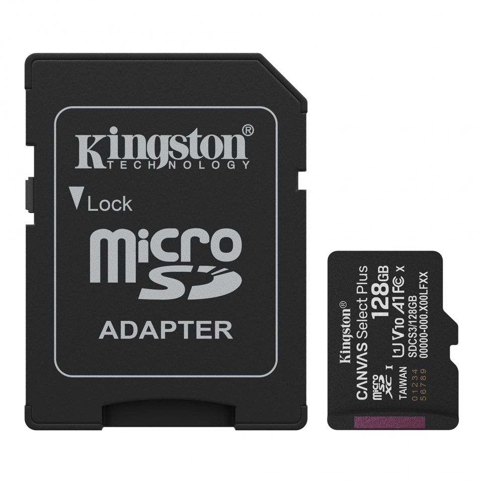 Image of Kingston microSD-XC 128GB Class10 UHS-I U1 A1 + adapter (100R/10W) Canvas Plus (IT14855)