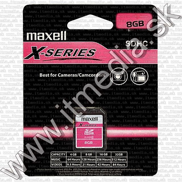 Image of Maxell Secure Digital (SD-HC) card, 8GB *class4* (IT8904)