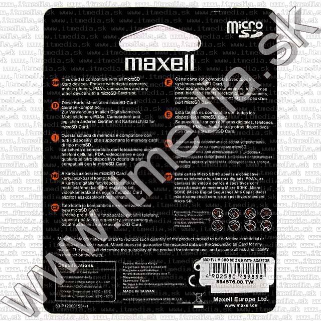 Image of Maxell _microSD_ Secure Digital card 2GB (IT7646)