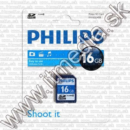 Image of Philips Secure Digital (SD-HC) card, 16GB info! Class10 (IT7528)