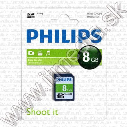 Image of Philips Secure Digital (SD-HC) card, 8GB info! Class10 (IT7526)