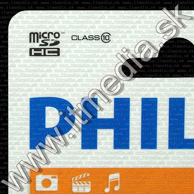 Image of Philips microSD-HC Secure Digital card 4GB +ADAPTER Class10 (IT8760)