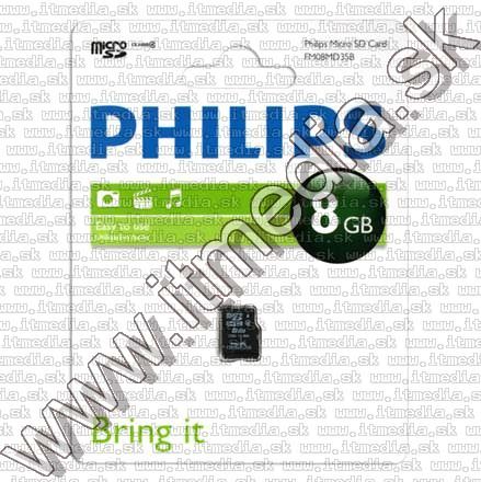 Image of Philips microSD-HC Secure Digital card 8GB INFO! (IT7633)