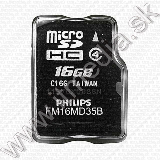 Image of Philips microSD-HC Secure Digital card 16GB INFO! (IT7636)