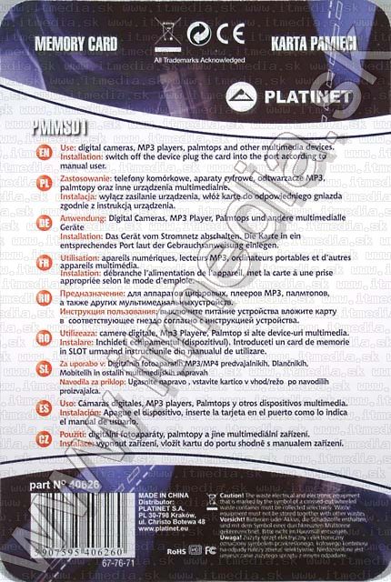 Image of Platinet _microSD_ card 1GB *3 year* (IT4524)