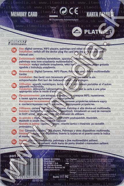 Image of Platinet _microSD_ card 2GB *3 year* (IT4525)