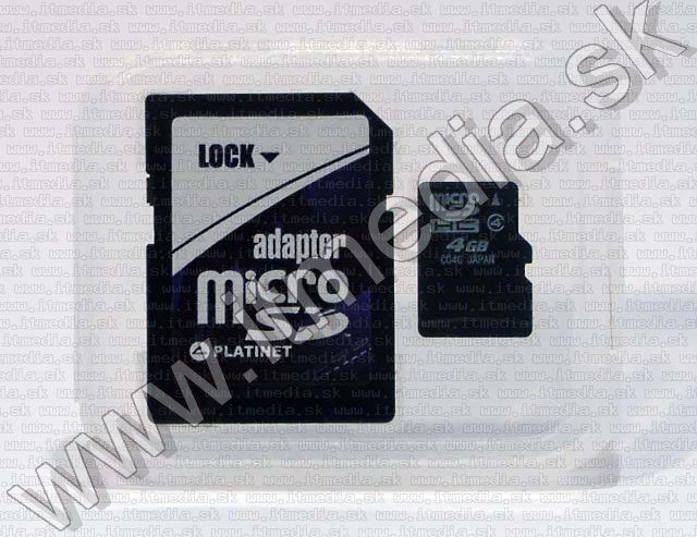 Image of Platinet _microSD-HC_ card 4GB *Class4* *3 year* (IT4526)