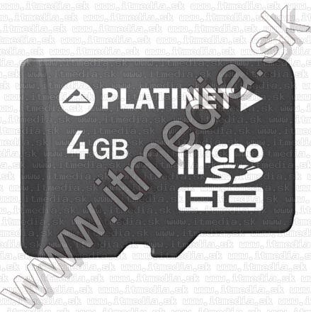 Image of Platinet _microSD-HC_ card 4GB *Class4* *3 year* +Without Adapter+ (IT7291)