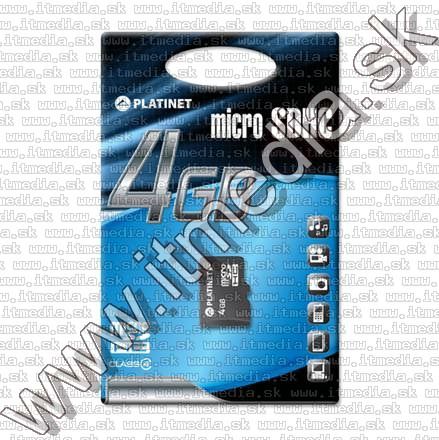 Image of Platinet _microSD-HC_ card 4GB *Class4* *3 year* +Without Adapter+ (IT7291)