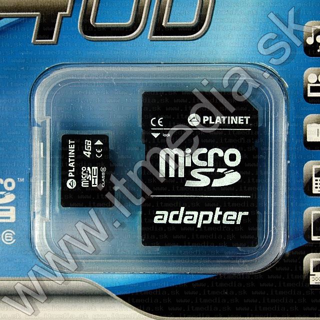 Image of Platinet _microSD-HC_ card 4GB *Class6* *3 year*(40721) (IT7722)