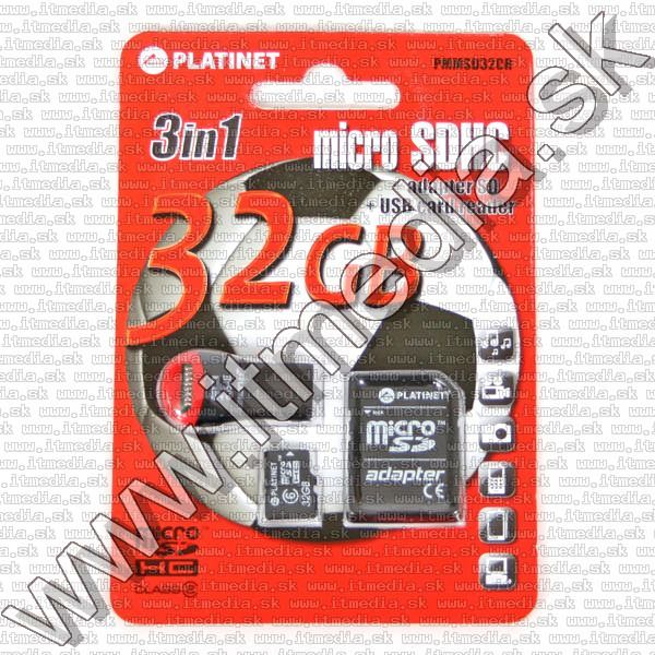 Platinet _microSD-HC_ card 32GB *Class4* *3 year* + Card Reader (IT7918) Image of Platinet _microSD-HC_ card 32GB *Class4* *3 year* + Card Reader (IT7918)