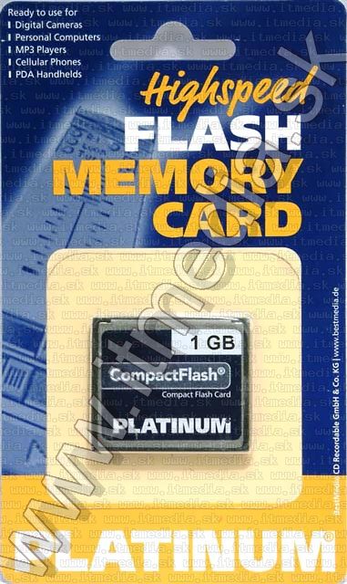 Image of Platinum Compact Flash (CF) card 1GB *HS* (IT3829)