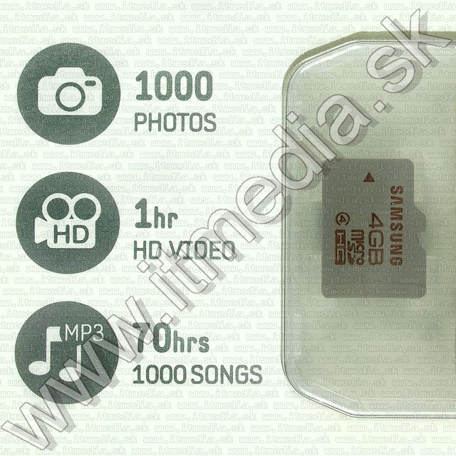 Image of Samsung _microSD-HC_ Secure Digital card 4GB (INFO!) (IT7293)