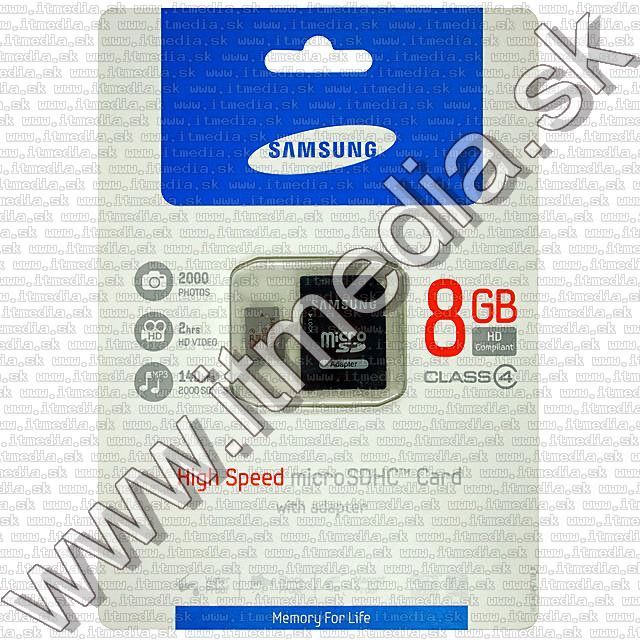 Image of Samsung microSD-HC Secure Digital card 8GB INFO! (IT7294)