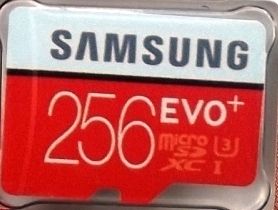 Image of Samsung microSD-XC card 256GB UHS-I U3 + adapter (95/90 MBps) Info! (IT12311)