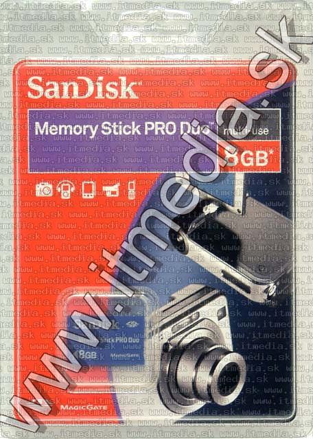 Image of Sandisk MemoryStick PRO Duo memorycard 8GB (IT3483)