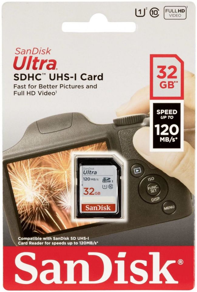 Image of Sandisk SD-HC kártya 32GB UHS-I U1 *Ultra* Class10 120MB/s (IT14701)