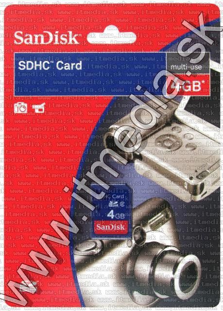 Image of Sandisk SD-HC card 4GB class2 INFO! (IT3377)