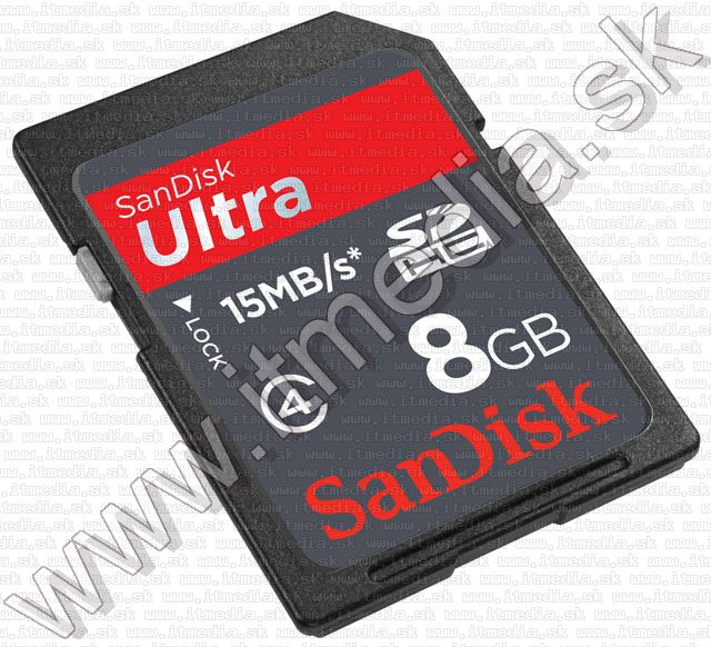 Image of Sandisk SD-HC card 8GB *Ultra II* 20MBps (IT4643)