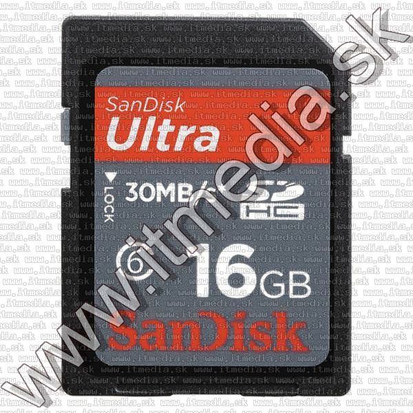 Image of Sandisk SD-HC card 16GB *Ultra II* 30MBps (IT7749)