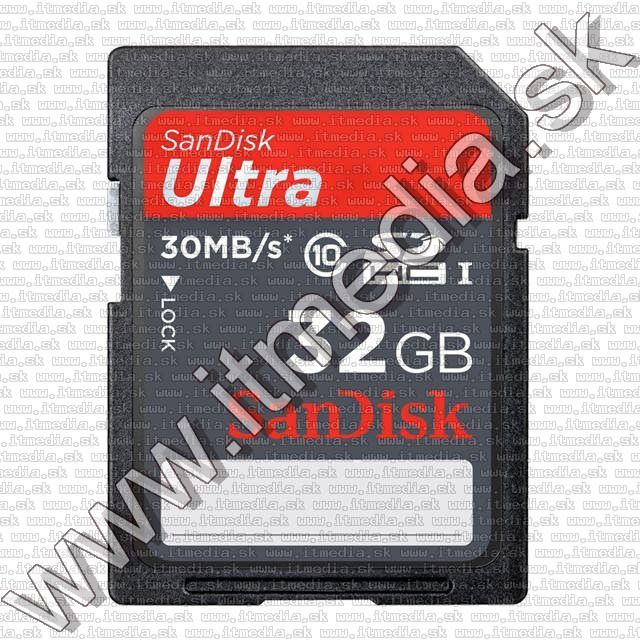 Image of Sandisk SD-HC kártya 32GB UHS-I U1 *Ultra* Class10 30MB/s (IT8595)