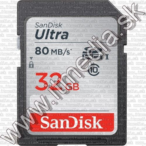 Image of Sandisk SD-HC kártya 32GB UHS-I U1 *Ultra* Class10 80MB/s (IT11630)