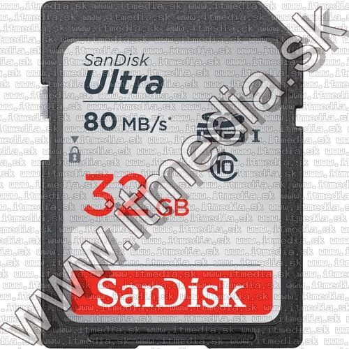 Sandisk SD-HC kártya 32GB UHS-I U1 *Ultra* Class10 80MB/s (IT11630) Image of Sandisk SD-HC kártya 32GB UHS-I U1 *Ultra* Class10 80MB/s (IT11630)