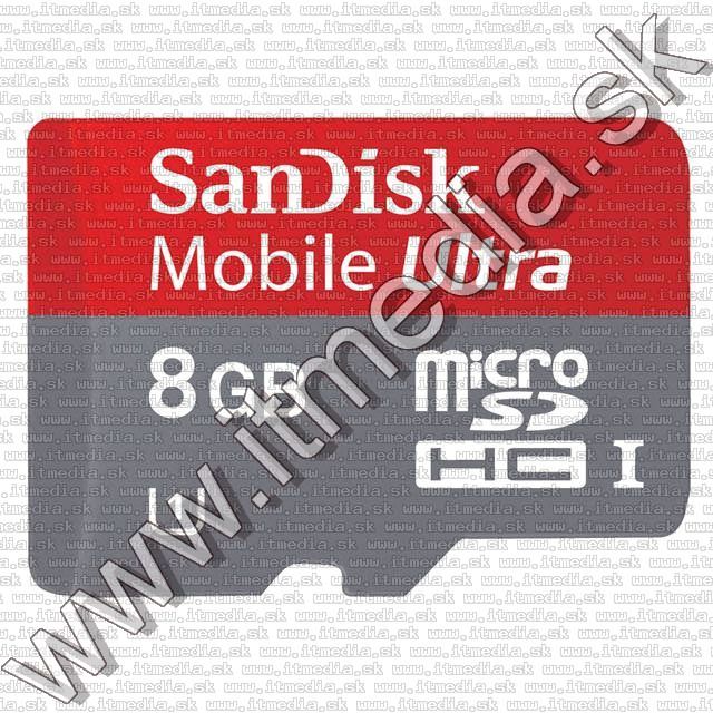 Image of Sandisk microSD-HC kártya 8GB UHS-I U1 *Ultra CLASS10* 48MB/s + adapter (IT7754)