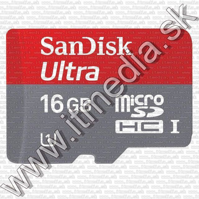 Image of Sandisk microSD-HC kártya 16GB UHS-I U1 *Mobile Ultra CLASS10 Androidhoz* 48MB/s + adapter (IT8782)
