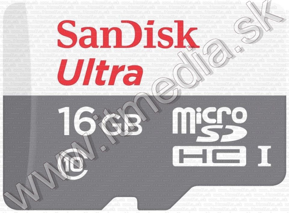 Image of Sandisk microSD-HC kártya 16GB UHS-I U1 *Mobile Ultra Android* 80MB/s (IT13314)