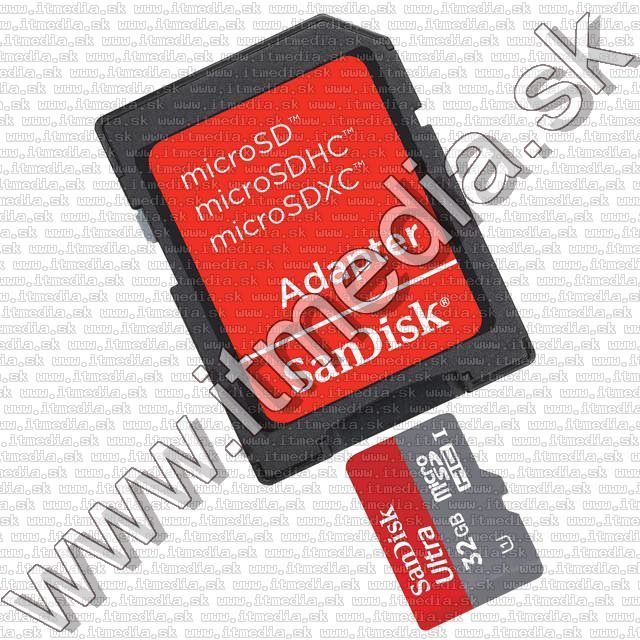 Image of Sandisk microSD-HC kártya 32GB UHS-I U1 *Mobile Ultra CLASS10 Androidhoz* 48MB/s + adapter (IT8783)