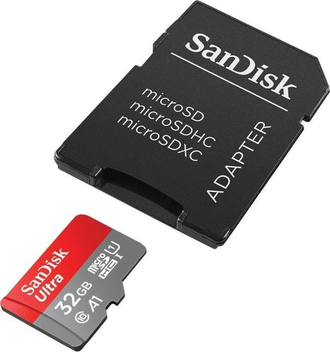 Sandisk microSD-HC kártya 32GB UHS-I U1 A1 *Ultra* 120MB/s + adapter (IT14710) Image of Sandisk microSD-HC kártya 32GB UHS-I U1 A1 *Ultra* 120MB/s + adapter (IT14710)