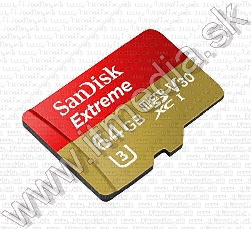Image of Sandisk microSD-XC kártya 64GB UHS-I U3 V30 *Extreme CLASS10* 90/60 MB/s + adapter (IT12714)