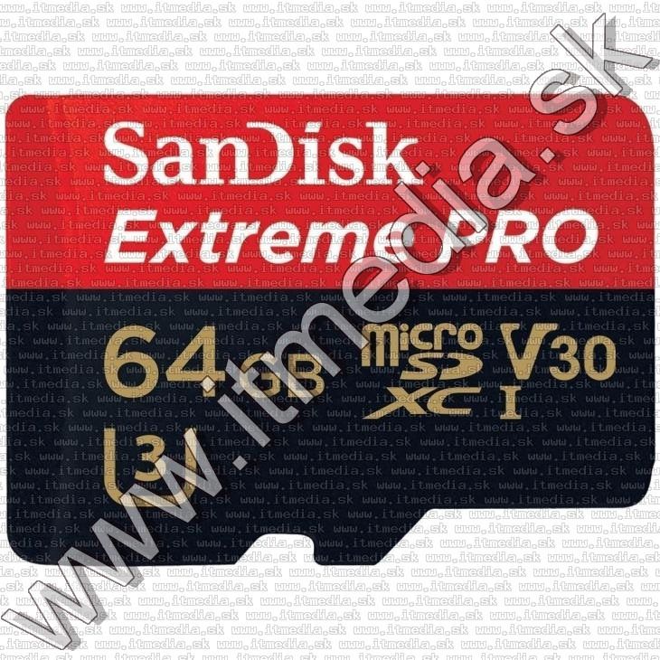 Image of Sandisk microSD-XC kártya 64GB UHS-I U3 V30 *Mobile Extreme Pro* 95R/90W MB/s + adapter (IT12717)
