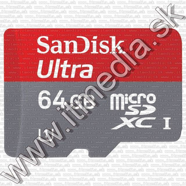 Image of Sandisk microSD-XC kártya 64GB UHS-I U1 *Ultra CLASS10* 48MB/s + adapter (IT8596)