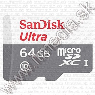 Sandisk microSD-XC kártya 64GB UHS-I U1 *Mobile Ultra Android* 80MB/s (IT13316) Image of Sandisk microSD-XC kártya 64GB UHS-I U1 *Mobile Ultra Android* 80MB/s (IT13316)