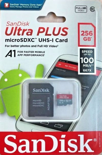Image of Sandisk microSD-XC kártya 256GB UHS-I U1 A1 *Mobile Ultra* 100MB/s + adapter (IT13848)