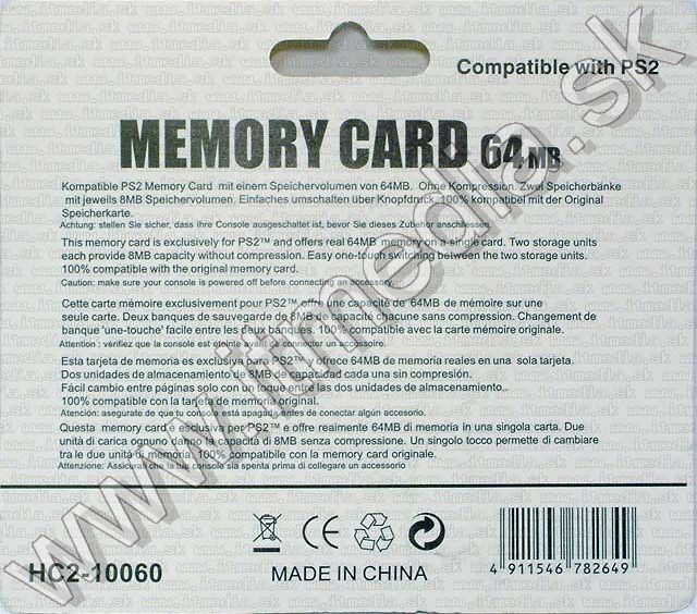 Image of Compatible PlayStation 2 Memorycard 64 MB (IT4672)