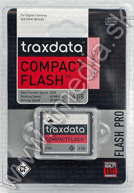 Image of Traxdata Compact Flash (CF) card 4GB PRO 233x (IT5129)