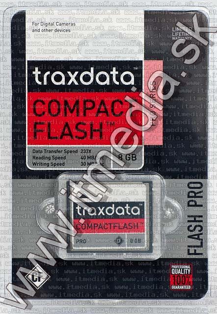 Image of Traxdata Compact Flash (CF) card 8GB PRO 233x (IT5130)