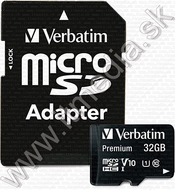 Image of Verbatim Premium microSD card 32GB UHS-I U1 [44083] INFO! (IT14638)