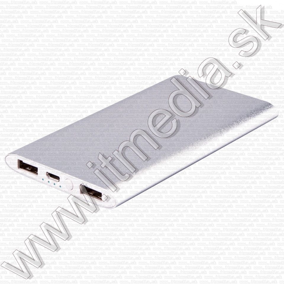 Image of Platinet Slim Powerbank Li-Po 5000mAh Silver (43176) (IT11890)