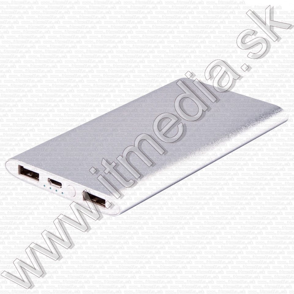 Platinet Slim Powerbank Li-Po 5000mAh Silver (43176) (IT11890) Image of Platinet Slim Powerbank Li-Po 5000mAh Silver (43176) (IT11890)