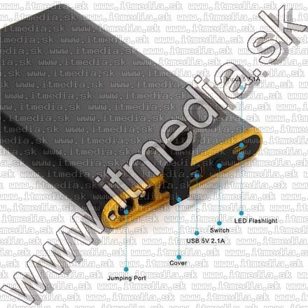 Image of Platinet Powerbank 6000mAh USBb univerzális töltő - bikázó  Fekete-sárga (IT12192)