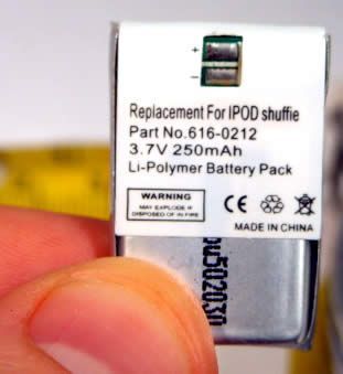 Image of Ipod Shuffle Accu (compatible) Li-Polymer 250mAh (IT3413)