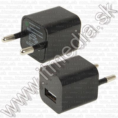 Image of Mini iPhone 230V USB charger *Cube* *Black* INFO! (IT9123)