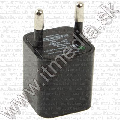 Image of Mini iPhone 230V USB charger *Cube* *Black* INFO! (IT9123)