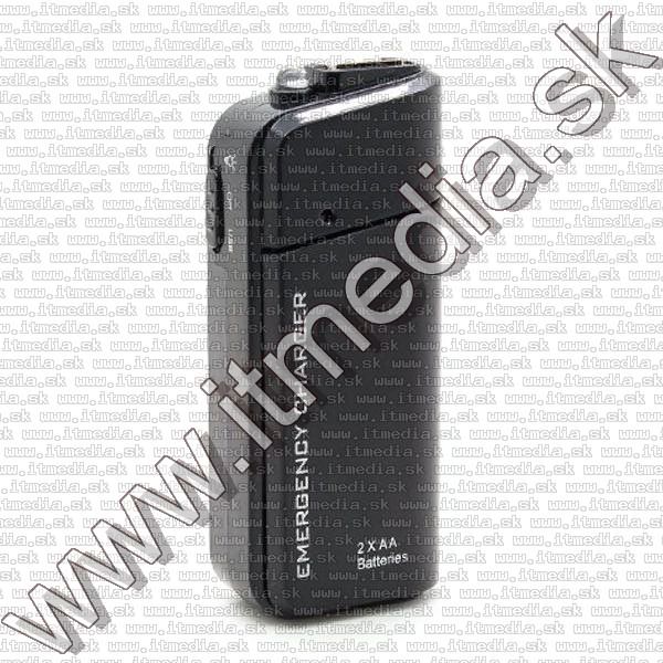 Image of Mobiltelefon vésztöltő 2xAA elemről *Fekete* (IT9959)